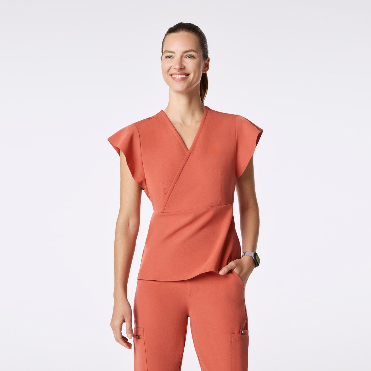 Eveleigh Slim Peplum Scrub Set ™